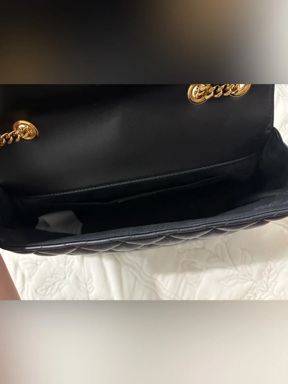 Versace Black Quilted Leather Shoulder Bag